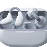 Maxbell Ear Clip Wireless Earbuds Auto Pairing Calling for Driving Fitness Business White Gray