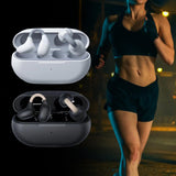 Maxbell Ear Clip Wireless Earbuds Auto Pairing Calling for Driving Fitness Business White Gray