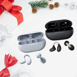Maxbell Ear Clip Wireless Earbuds Auto Pairing Calling for Driving Fitness Business White Gray