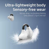 Maxbell Ear Clip Wireless Earbuds Auto Pairing Calling for Driving Fitness Business White Gray