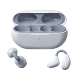 Maxbell Ear Clip Wireless Earbuds Auto Pairing Calling for Driving Fitness Business White Gray