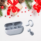 Maxbell Ear Clip Wireless Earbuds Auto Pairing Calling for Driving Fitness Business White Gray