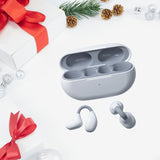 Maxbell Ear Clip Wireless Earbuds Auto Pairing Calling for Driving Fitness Business White Gray