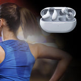 Maxbell Ear Clip Wireless Earbuds Auto Pairing Calling for Driving Fitness Business White Gray