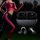 Maxbell Ear Clip Wireless Earbuds Auto Pairing Calling for Driving Fitness Business Black Coffee