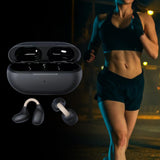 Maxbell Ear Clip Wireless Earbuds Auto Pairing Calling for Driving Fitness Business Black Coffee