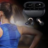 Maxbell Ear Clip Wireless Earbuds Auto Pairing Calling for Driving Fitness Business Black Coffee