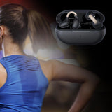 Maxbell Ear Clip Wireless Earbuds Auto Pairing Calling for Driving Fitness Business Black Coffee