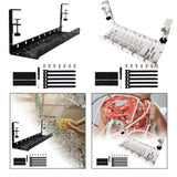 Maxbell Under Desk Cable Organizer Sturdy Desk Cable Tray for Bedrooms Restaurants black