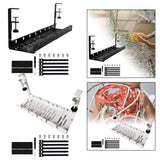 Maxbell Under Desk Cable Organizer Sturdy Desk Cable Tray for Bedrooms Restaurants black