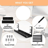Maxbell Under Desk Cable Organizer Sturdy Desk Cable Tray for Bedrooms Restaurants black