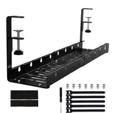 Maxbell Under Desk Cable Organizer Sturdy Desk Cable Tray for Bedrooms Restaurants black