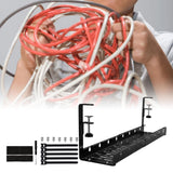 Maxbell Under Desk Cable Organizer Sturdy Desk Cable Tray for Bedrooms Restaurants black