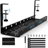 Maxbell Under Desk Cable Organizer Sturdy Desk Cable Tray for Bedrooms Restaurants black