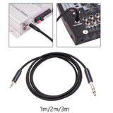 Maxbell Audio Converter 3.55 to 6.35mm 1/8 inch to 1/4 inch for Earphone Mixer Table 1M