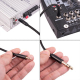 Maxbell Audio Converter 3.55 to 6.35mm 1/8 inch to 1/4 inch for Earphone Mixer Table 1M