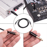 Maxbell Audio Converter 3.55 to 6.35mm 1/8 inch to 1/4 inch for Earphone Mixer Table 2M
