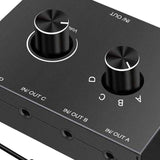 Maxbell 3.5mm Audio Switch Portable Audio Switcher Box for PC Headphone Laptop