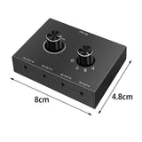 Maxbell 3.5mm Audio Switch Portable Audio Switcher Box for PC Headphone Laptop