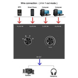 Maxbell 3.5mm Audio Switch Portable Audio Switcher Box for PC Headphone Laptop