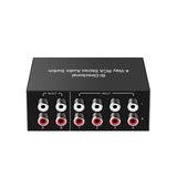 Maxbell Bi Directional 4 Way RCA Stereo Audio Switch Sound Receiver for Theater