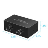 Maxbell Bi Directional 4 Way RCA Stereo Audio Switch Sound Receiver for Theater