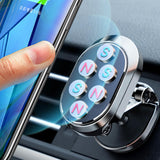 Maxbell Universal Magnetic Car Phone Holder Adjustable for Dashboard Zinc Alloy Argent