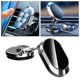 Maxbell Universal Magnetic Car Phone Holder Adjustable for Dashboard Zinc Alloy Argent