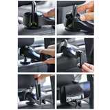 Maxbell 2 in 1 Car Seat Back Headrest Hook with Phone Holder for Umbrellas Bags Black