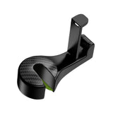 Maxbell 2 in 1 Car Seat Back Headrest Hook with Phone Holder for Umbrellas Bags Black