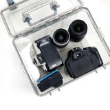 Maxbell Camera Protective Case with Handle Transparent Waterproof Dry Box Durable 29cmx23cmx18cm