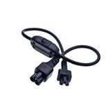 Maxbell IEC320 C6 Male to C5 Female Power Extension Cord 30cm for Notebook Printer