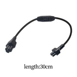 Maxbell IEC320 C6 Male to C5 Female Power Extension Cord 30cm for Notebook Printer