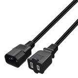 Maxbell IEC 320 C14 Male to American Standard Female Power Cable Stable Transmission