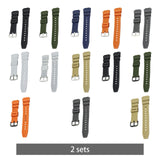 Maxbell Rubber Watch Band Strap Watch Band 18mm Width for W-735H F-108WH Sgw-400H Black Argent