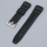 Maxbell Rubber Watch Band Strap Watch Band 18mm Width for W-735H F-108WH Sgw-400H Black Argent