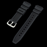 Maxbell Rubber Watch Band Strap Watch Band 18mm Width for W-735H F-108WH Sgw-400H Black Argent
