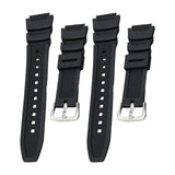 Maxbell Rubber Watch Band Strap Watch Band 18mm Width for W-735H F-108WH Sgw-400H Black Argent