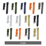 Maxbell Rubber Watch Band Strap Watch Band 18mm Width for W-735H F-108WH Sgw-400H Black Argent
