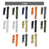 Maxbell Rubber Watch Band Strap Watch Band 18mm Width for W-735H F-108WH Sgw-400H Black Argent