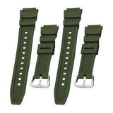 Maxbell Rubber Watch Band Strap Watch Band 18mm Width for W-735H F-108WH Sgw-400H Green Argent