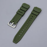 Maxbell Rubber Watch Band Strap Watch Band 18mm Width for W-735H F-108WH Sgw-400H Green Argent