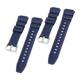 Maxbell Rubber Watch Band Strap Watch Band 18mm Width for W-735H F-108WH Sgw-400H Dark Blue Argent