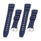 Maxbell Rubber Watch Band Strap Watch Band 18mm Width for W-735H F-108WH Sgw-400H Dark Blue Argent