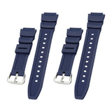Maxbell Rubber Watch Band Strap Watch Band 18mm Width for W-735H F-108WH Sgw-400H Dark Blue Argent