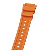 Maxbell Rubber Watch Band Strap Watch Band 18mm Width for W-735H F-108WH Sgw-400H Orange Argent