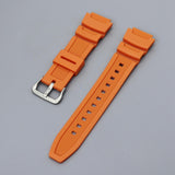 Maxbell Rubber Watch Band Strap Watch Band 18mm Width for W-735H F-108WH Sgw-400H Orange Argent