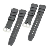 Maxbell Rubber Watch Band Strap Watch Band 18mm Width for W-735H F-108WH Sgw-400H Grey Argent