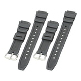 Maxbell Rubber Watch Band Strap Watch Band 18mm Width for W-735H F-108WH Sgw-400H Grey Argent