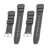 Maxbell Rubber Watch Band Strap Watch Band 18mm Width for W-735H F-108WH Sgw-400H Grey Argent